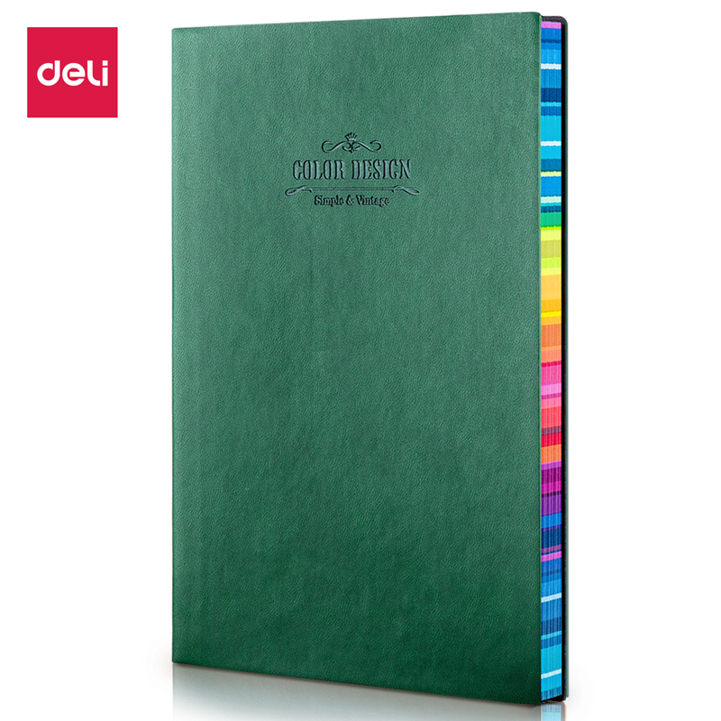 Deli-3183 Leather Cover Notebook