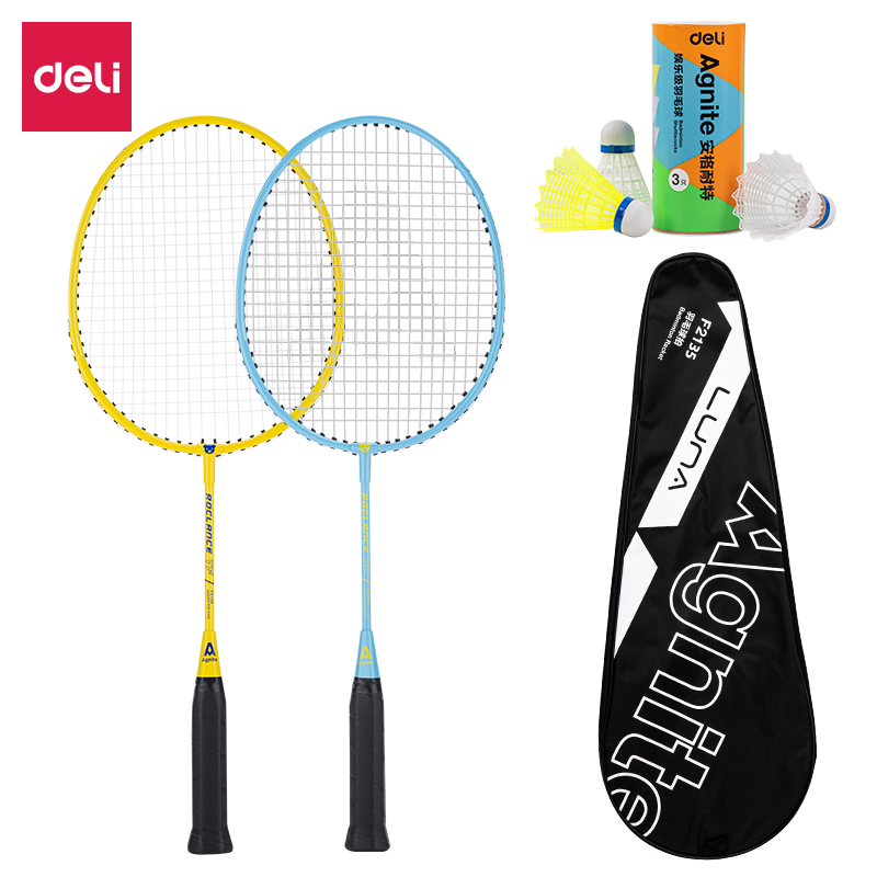 Deli-F2135 Agnite Badminton Racket and Ball Set
