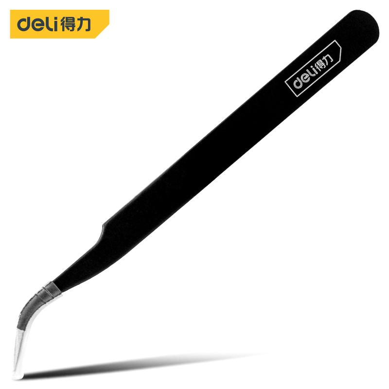 Deli-DL396103 Tweezers Bent Tip