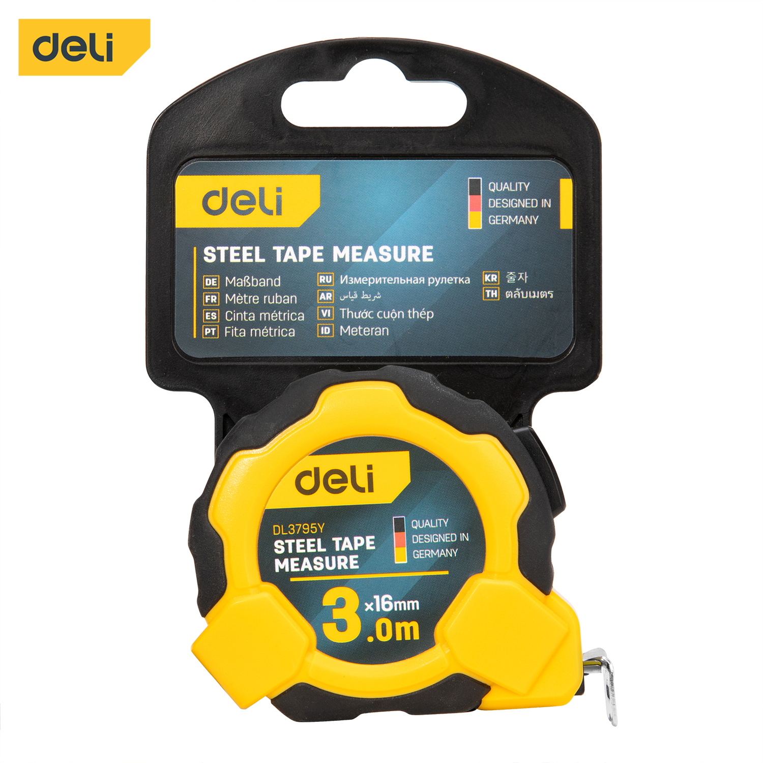 Deli-EDL3795Y Steel Measuring Tape