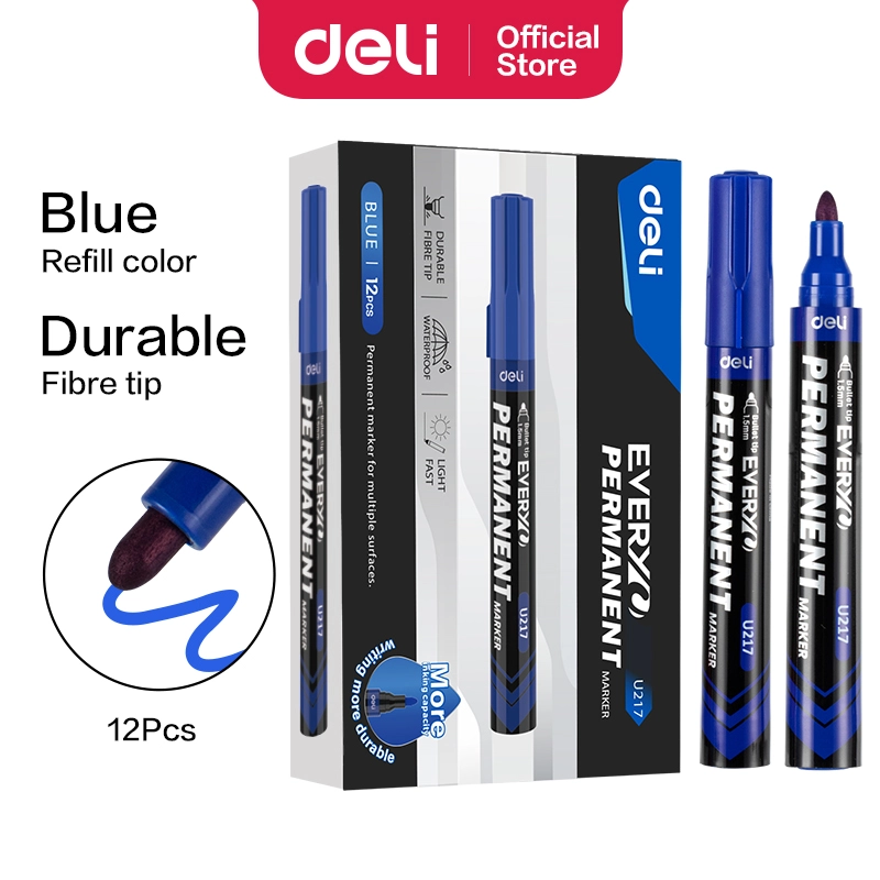 Deli-EU217-BL Permanent Marker
