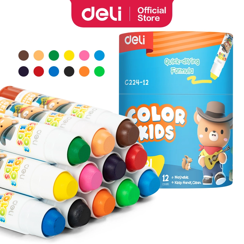 Deli-EC224-12 Gel Crayon